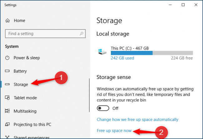 Hướng dẫn dọn dẹp Windows 10 sau khi cài April Update