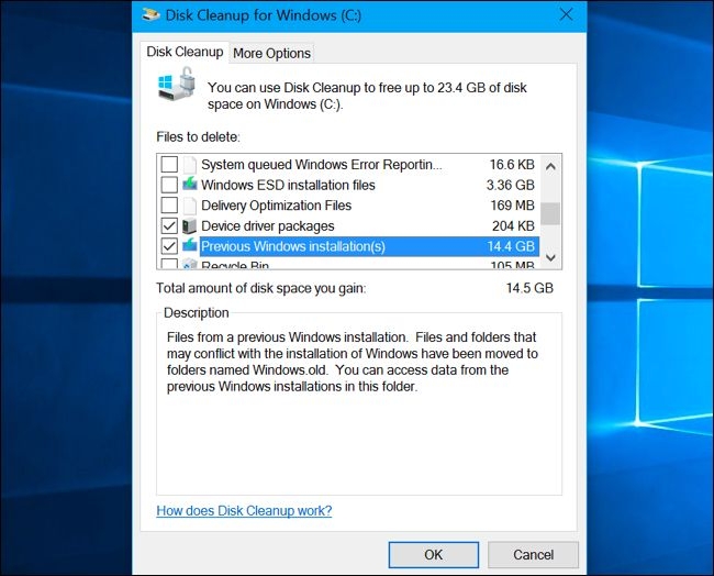 Hướng dẫn dọn dẹp Windows 10 sau khi cài April Update