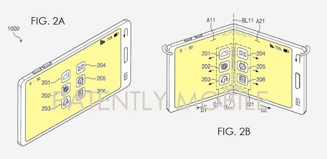 bằng sáng chế smartphone màn hình gập 01