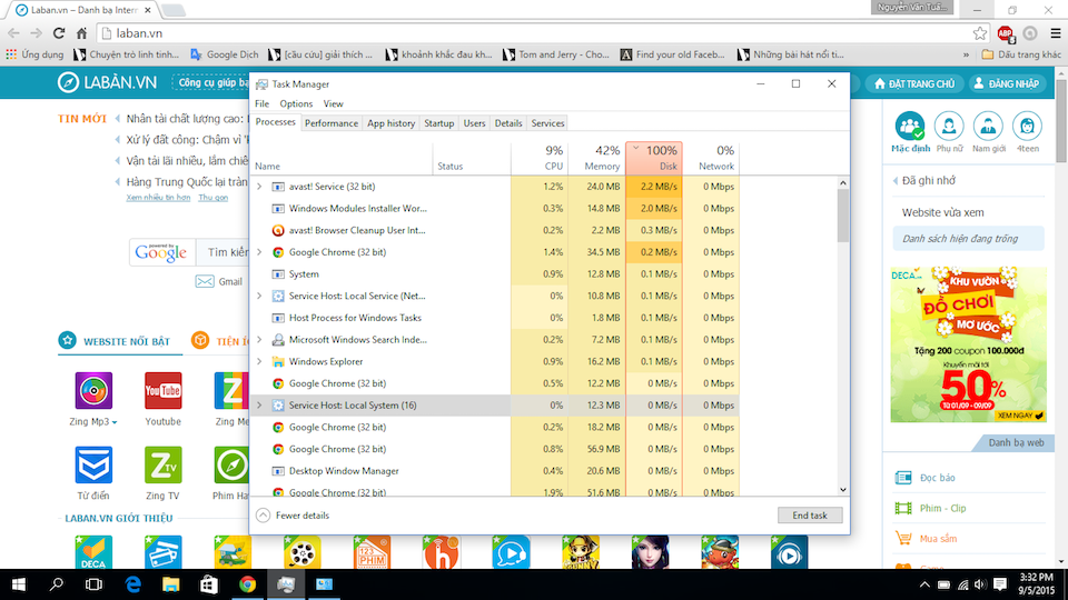 Cách khắc phục lỗi FullDisk 100% trên Windows Lỗi FullDisk xảy ra bởi ổ cứng máy tính đang quá tải.