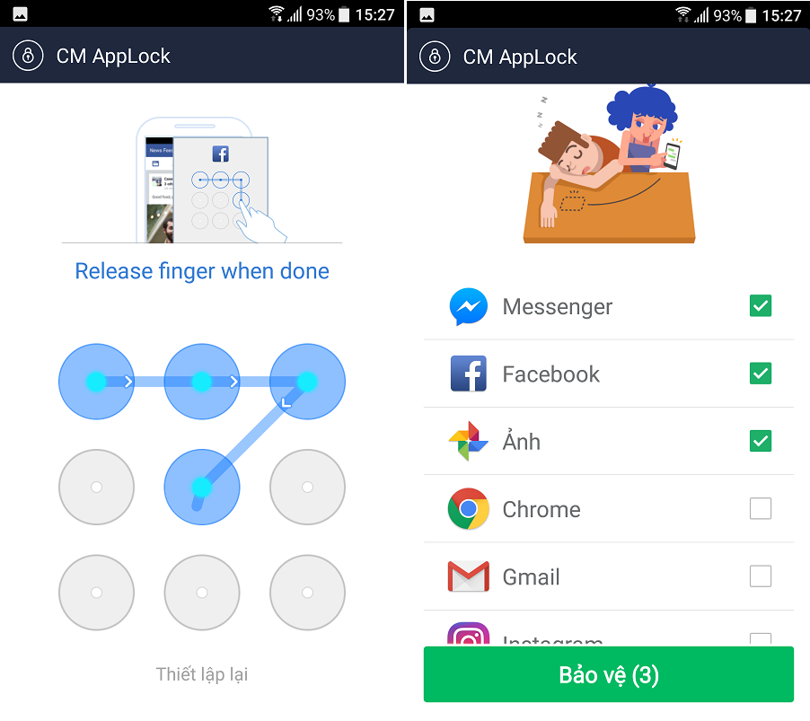 Cách khoá ứng dụng bằng vân tay trên smartphone Android