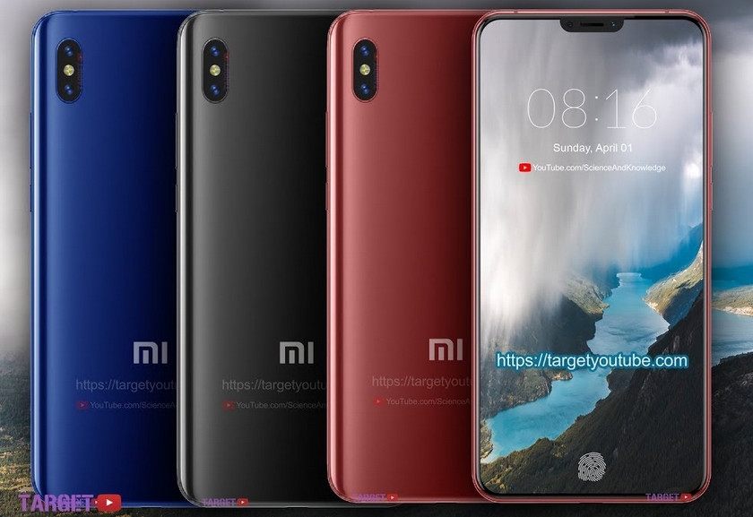 Xiaomi Mi 7 rò rỉ thiết kế với notch như iPhone X