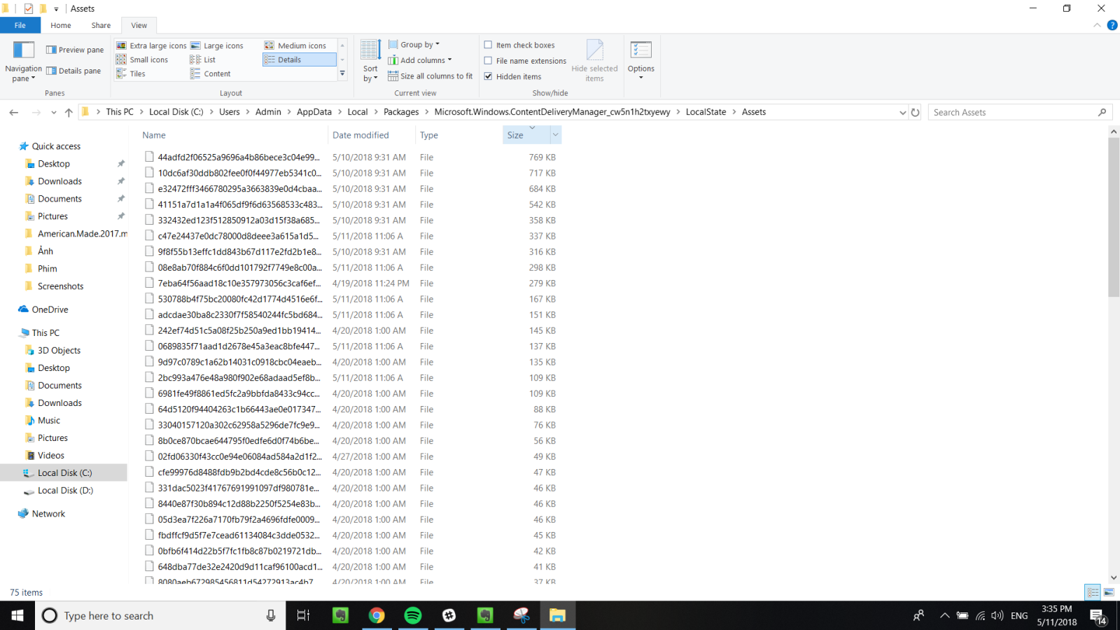 Tải hình từ kho ảnh Lockscreen của Windows 10 April 2018