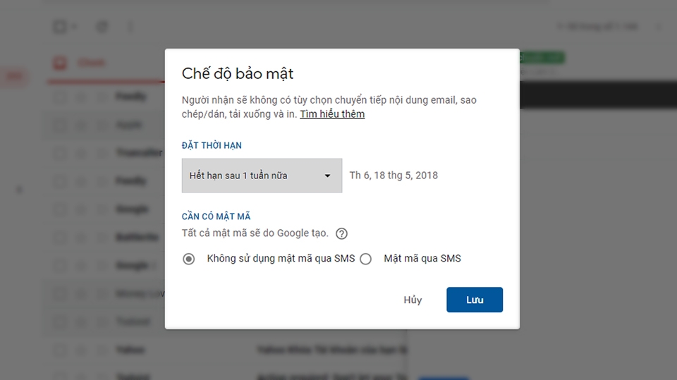Hướng dẫn sử dụng tính năng gửi Email bí mật mới trên Gmail (Ảnh 3) Hướng dẫn sử dụng tính năng gửi Email bí mật mới trên Gmail (Ảnh 3)