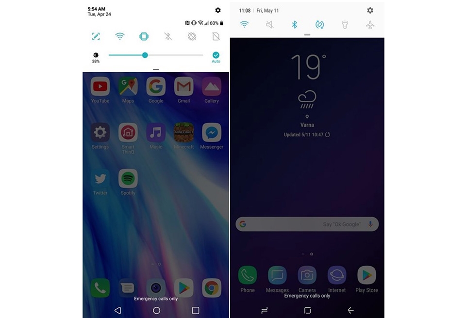 So sánh giao diện LG G7 ThinQ và Galaxy S9 03