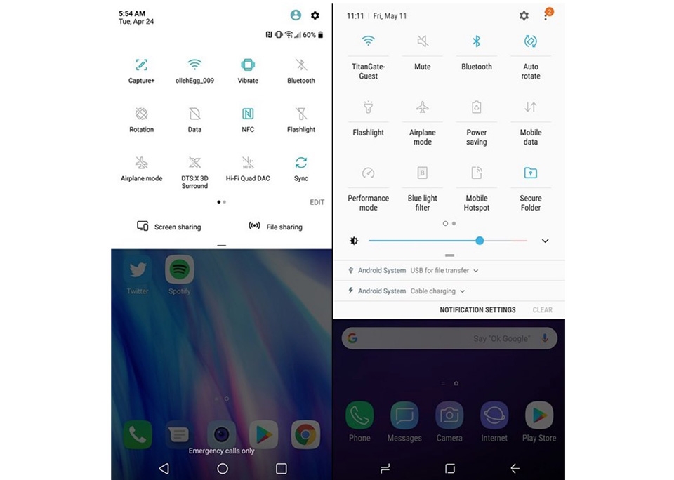 So sánh giao diện LG G7 ThinQ và Galaxy S9 04