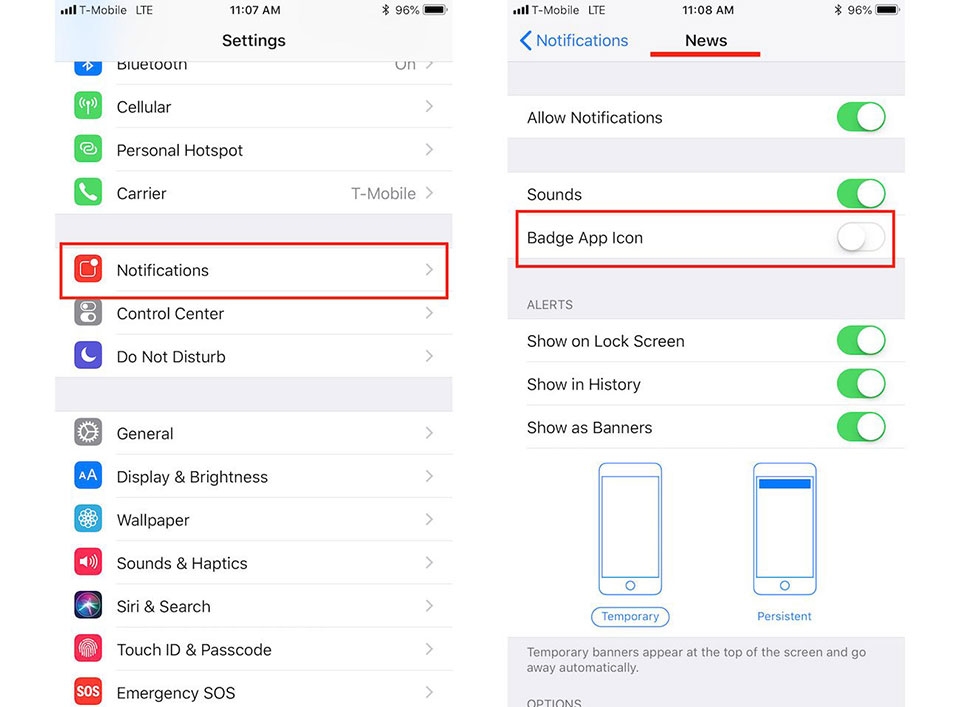 4 cách tùy chỉnh thông báo iPhone