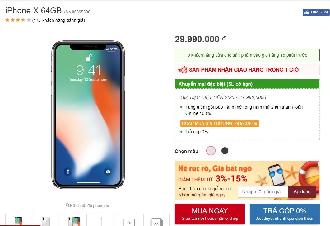 Bộ ba iPhone X, iPhone 8 và iPhone 8 Plus đang giảm giá cực độ hấp dẫn tại FPT Shop 1