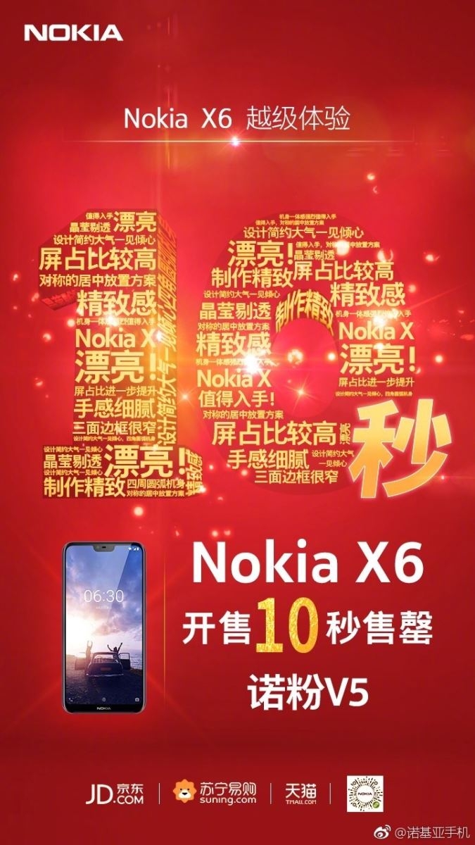 Choáng: Nokia X6 cháy hàng chỉ trong 10 giây bán ra Choáng: Nokia X6 cháy hàng chỉ trong 10 giây bán ra