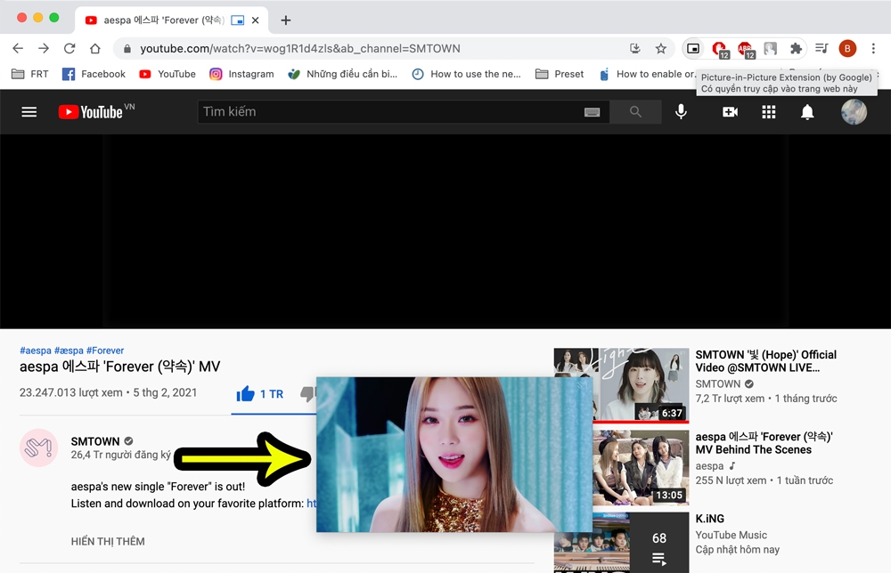 Cách cài đặt và sử dụng Picture in Picture trên Chrome 9