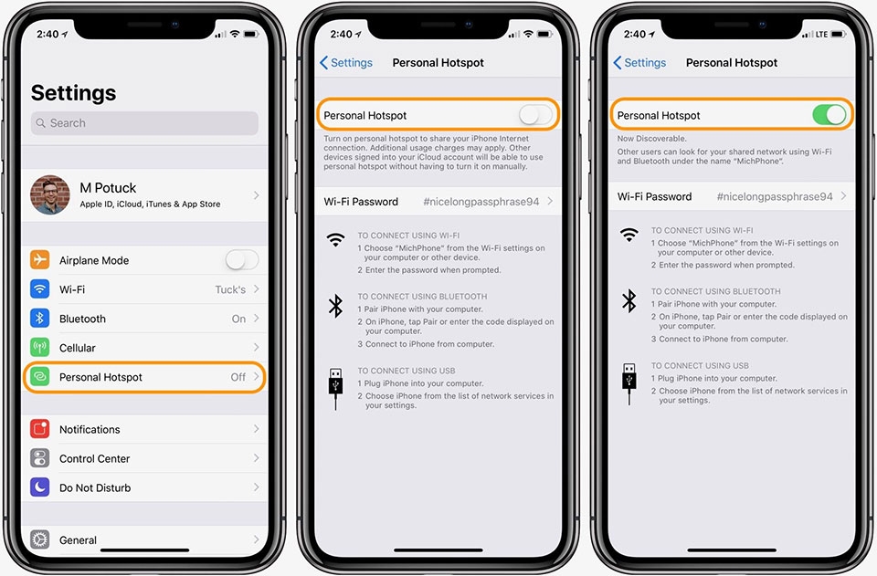 iPhone: Cách tạo điểm truy cập cá nhân, thay đổi mật khẩu iPhone: Cách tạo điểm truy cập cá nhân, thay đổi mật khẩu