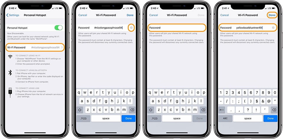 iPhone: Cách tạo điểm truy cập cá nhân, thay đổi mật khẩu iPhone: Cách tạo điểm truy cập cá nhân, thay đổi mật khẩu