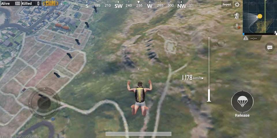 Nhảy dù mượt mà trong PUBG Mobile với Zenfone 5 2018.