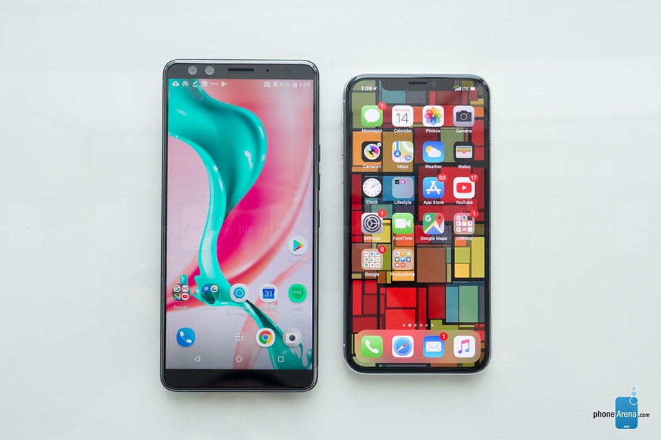 So sánh HTC U12+ vs iPhone X