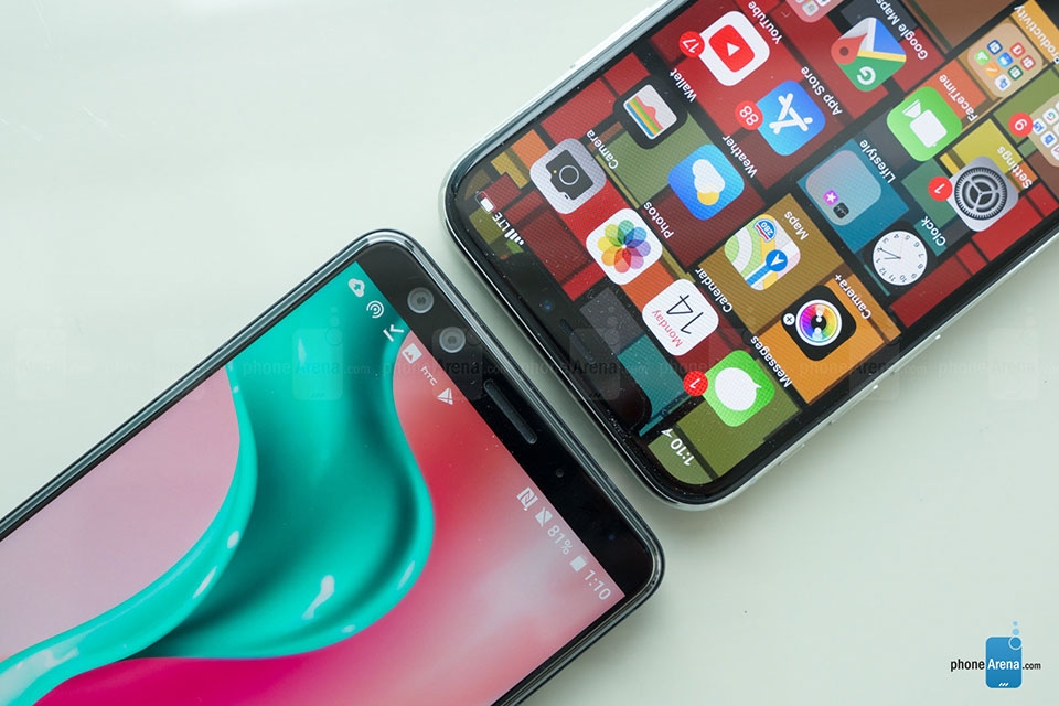 So sánh HTC U12+ vs iPhone X