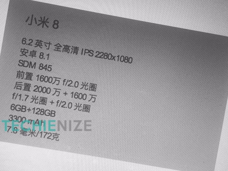 Xiaomi Mi 8 Xiaomi Mi 8