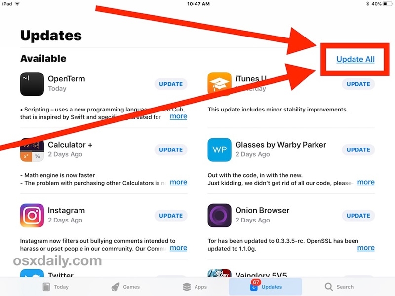 Cách update 1 phát toàn bộ app và game trên iPhone/iPad - Bước 3 Cách update 1 phát toàn bộ app và game trên iPhone/iPad - Bước 3