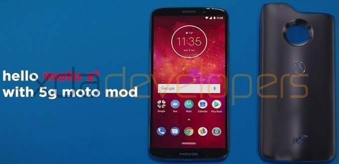 Rò rỉ hình ảnh thực tế đầu tiên của Moto Z3 Play và phụ kiện 5G Moto Mod 2