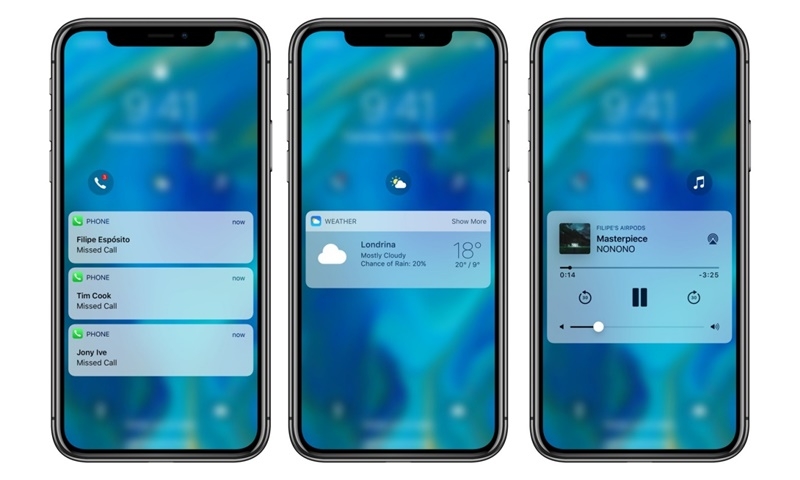 Widget trên iOS 12 Widget trên iOS 12