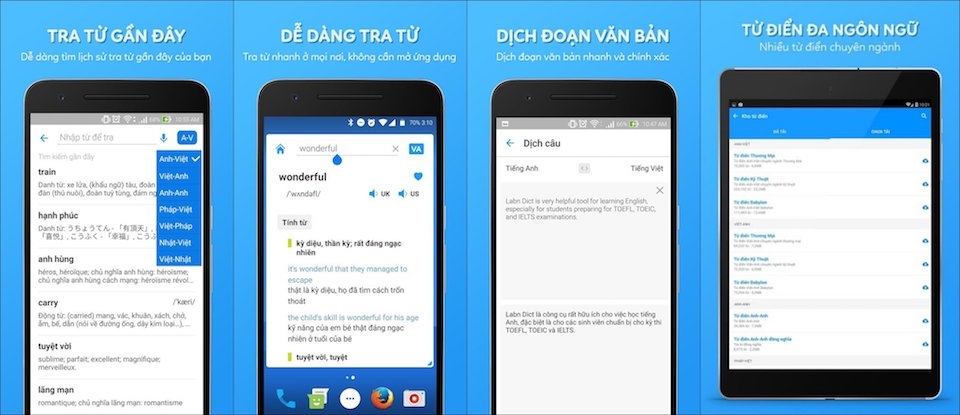 Ứng dụng từ điển Laban Dictionary.