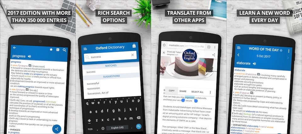 Ứng dụng từ điển Oxford English Dictionary.