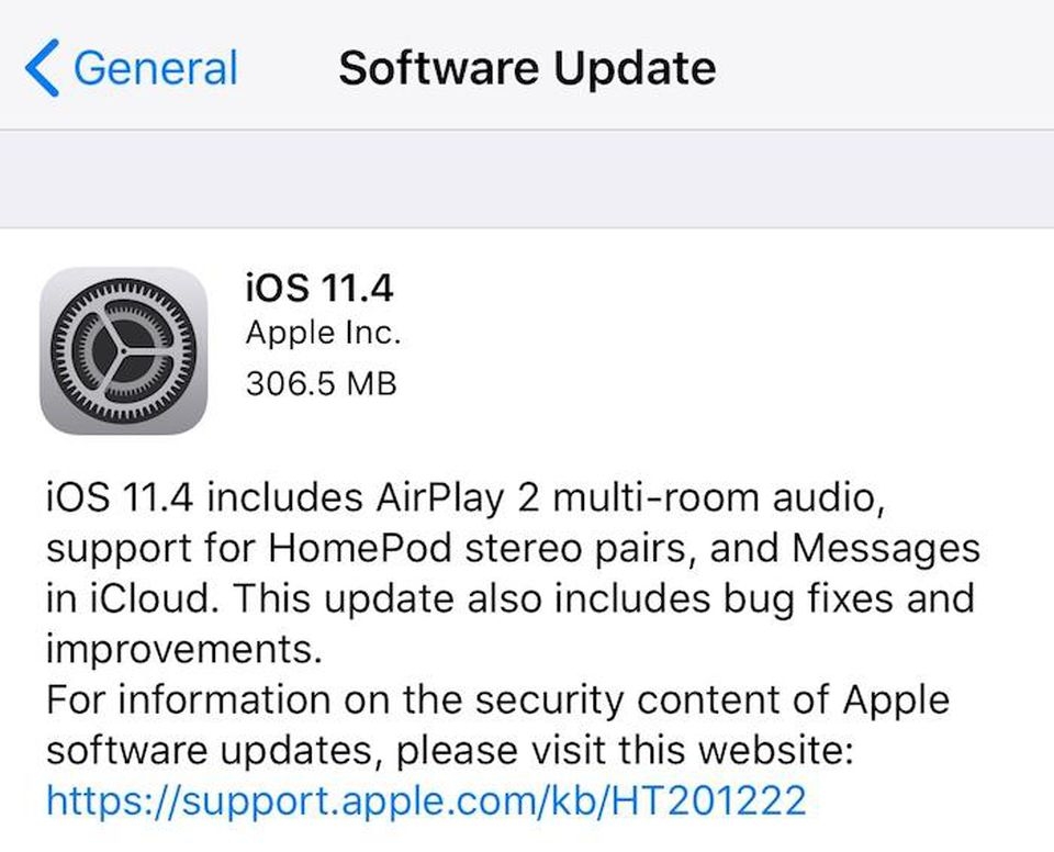 Apple chính thức phát hành iOS 11.4 Apple chính thức phát hành iOS 11.4