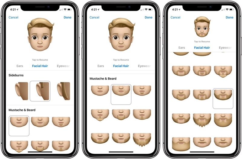 Chỉnh râu cho Memoji Chỉnh râu cho Memoji