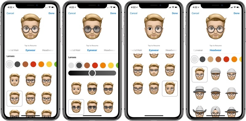 Chỉnh kiểu kính cho Memoji Chỉnh kiểu kính cho Memoji