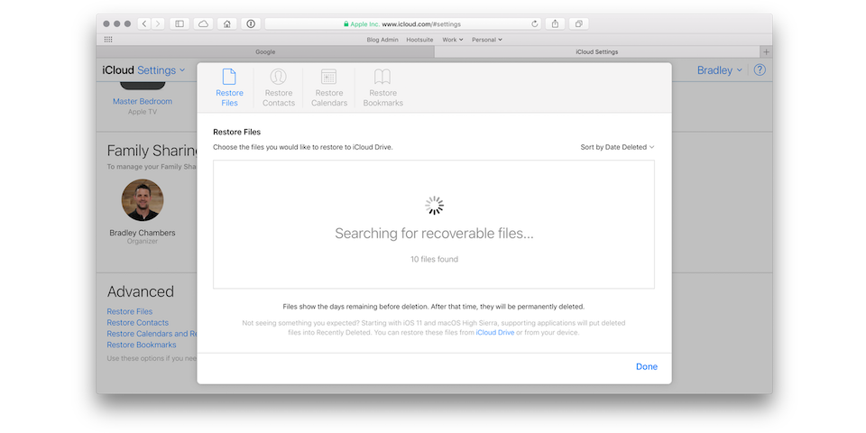 4 tính năng iCloud Drive được nhiều người dùng mong chờ Khôi phục tập tin đã xóa.