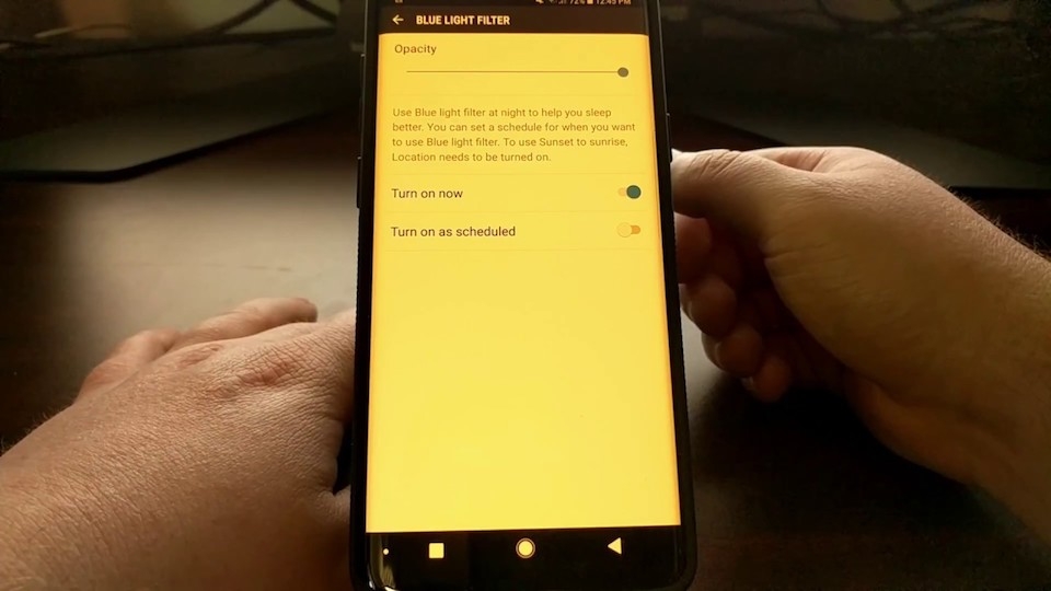 Tính năng Night Mode trên Samsung Galaxy S9.