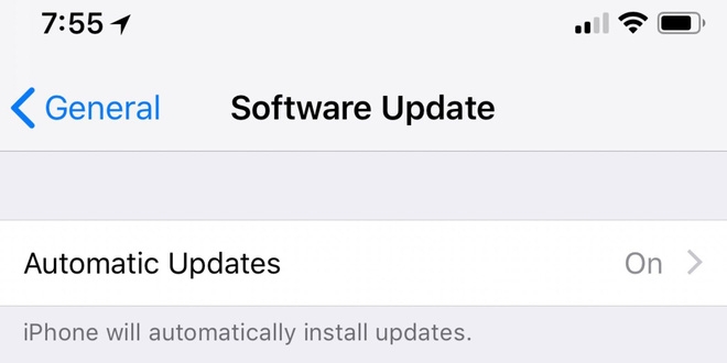 Bạn đã có thế tắt tự động cập nhật hệ điều hành trên iOS 12 (Ảnh 2)