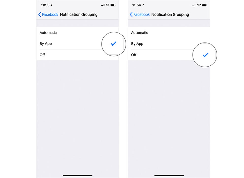 Cách tắt thông báo nhóm trong iOS 12