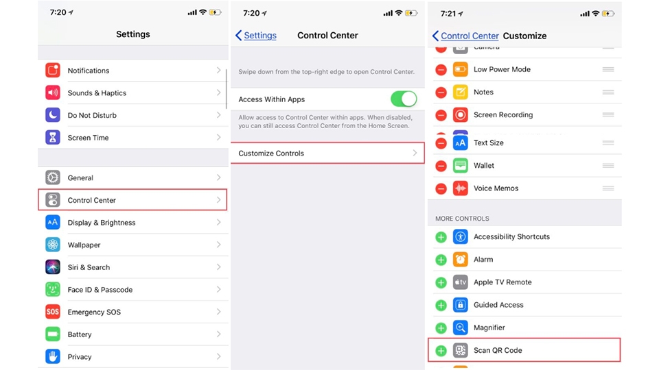 Hướng dẫn bật chế độ quét thủ công QR-Code trên iOS 12 (Ảnh 3)