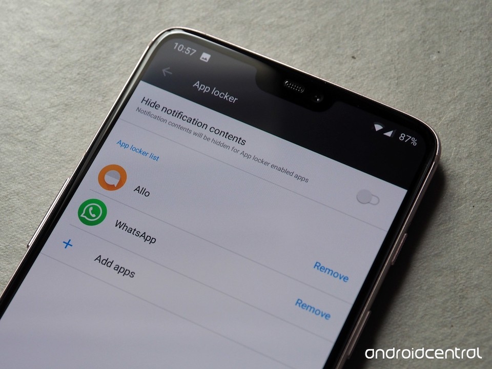 Tính năng khóa ứng dụng.