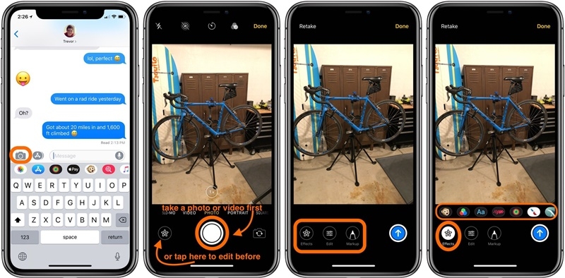Cách dùng iMessage iOS 12 để chỉnh sửa ảnh nâng cao - Hình 1