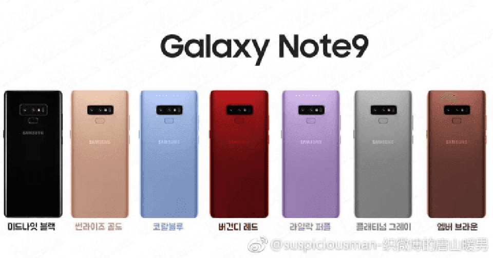 Tùy chọn màu sắc mới của Galaxy Note 9 (ảnh 1)