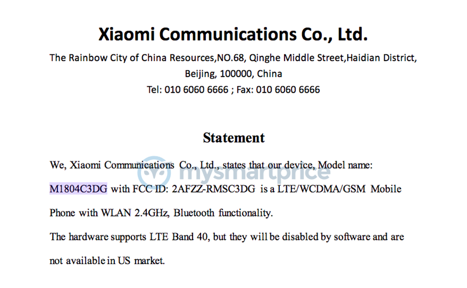 Xiaomi Mi Max 3 đạt chứng nhận FCC (ảnh 3)