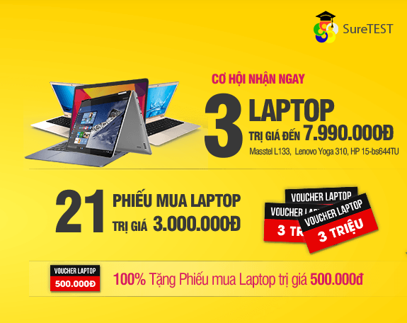 Chúc mừng sĩ tử đầu tiên trúng laptop Masstel L133 khi “Thi thử nhận quà thật” tại FPT Shop