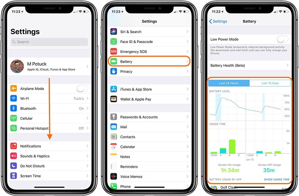Cách sử dụng thống kê pin nâng cao trong iOS 12