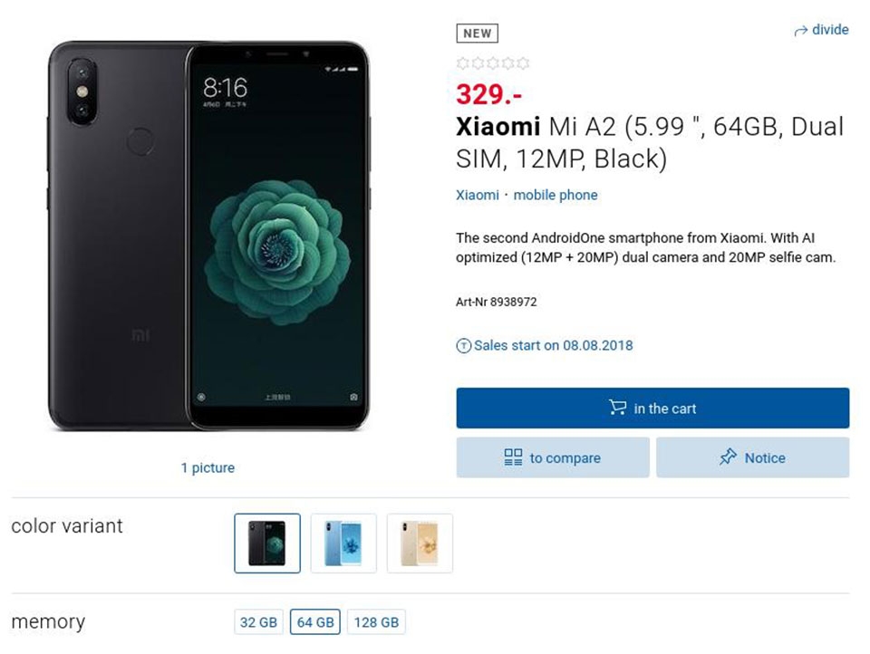 Mi A2 Mi A2