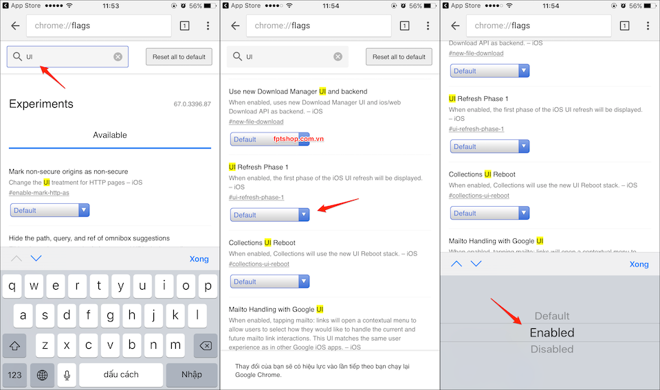 Chọn Enabled để kích hoạt giao diện mới.