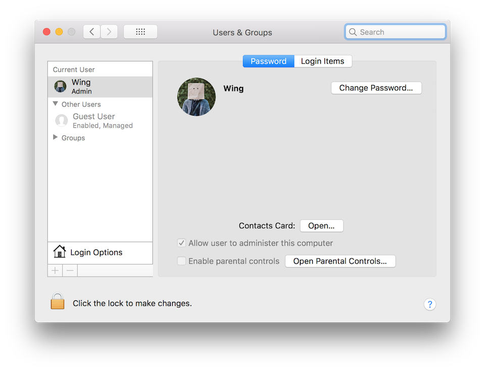 Cách kích hoạt và sử dụng tính năng Guest Account trên macOS Giao diện tính năng Guest Account.