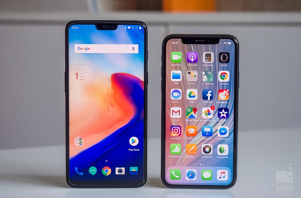 OnePlus 6 và iPhone X OnePlus 6 và iPhone X