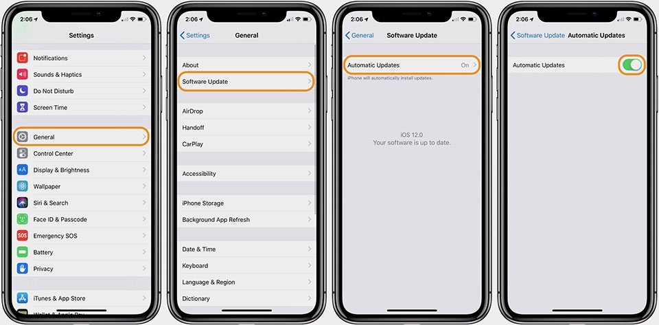 iOS 12: Cách bật cập nhật iOS tự động trên iPhone, iPad iOS 12: Cách bật cập nhật iOS tự động trên iPhone, iPad