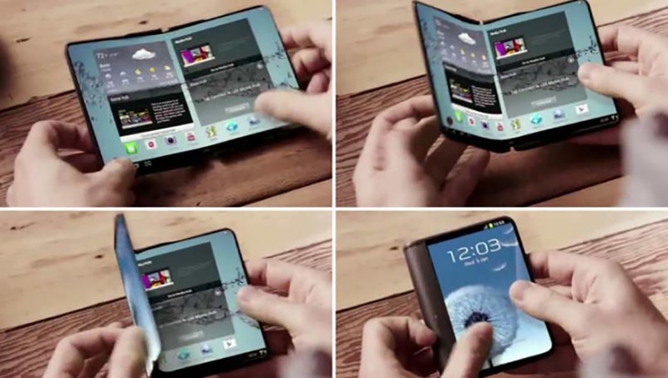 Smartphone màn hình gập của Samsung (ảnh 1) Smartphone màn hình gập của Samsung (ảnh 1)