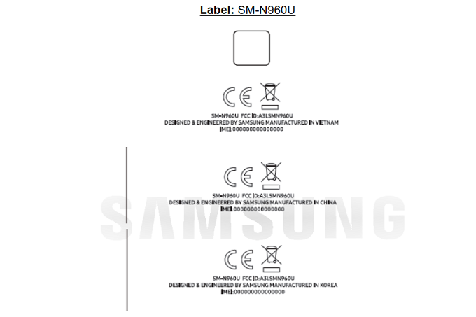 Galaxy Note 9 đạt chứng nhận FCC (ảnh 1)
