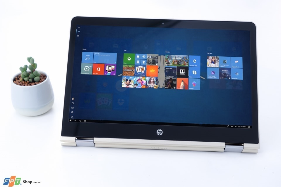 Laptop HP Pavilion X360 14-ba080TU có thiết kế đa dụng và linh hoạt.