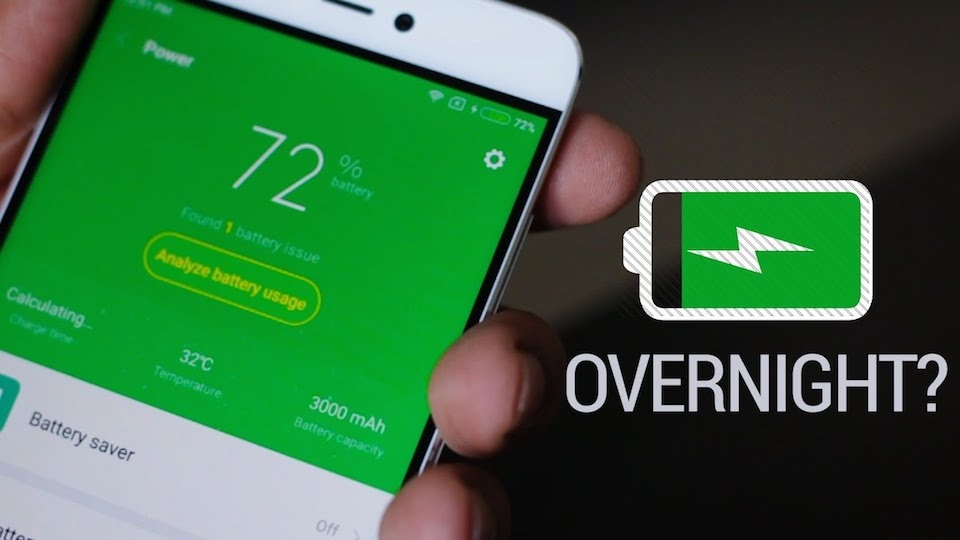 Sạc pin qua đêm không phải vấn đề.
