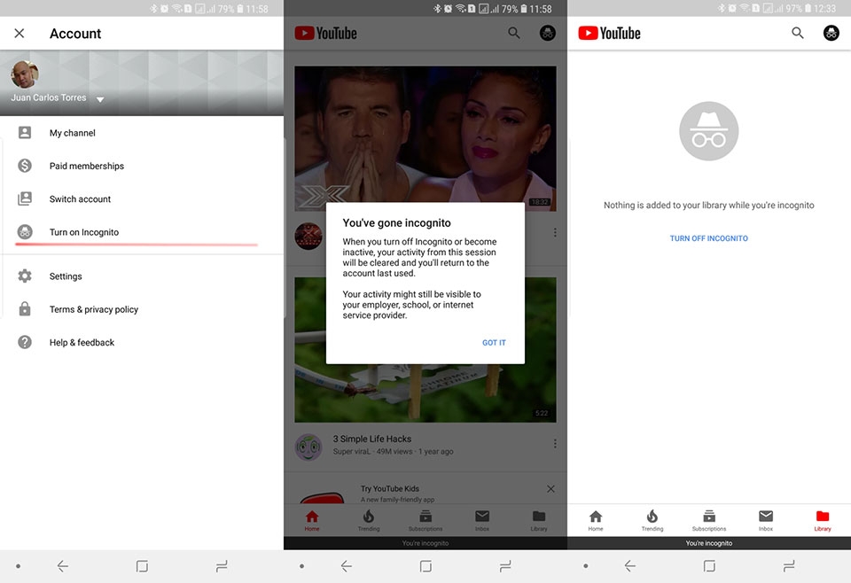 Chế độ ẩn danh của YouTube trên Android và cách sử dụng Chế độ ẩn danh của YouTube trên Android và cách sử dụng
