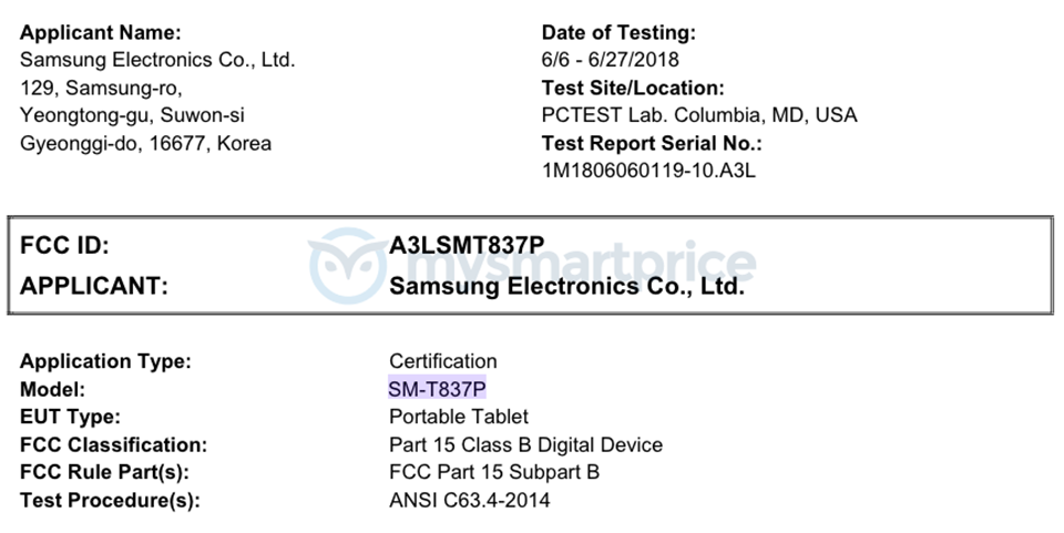 Galaxy Tab S4 đạt chứng nhận FCC